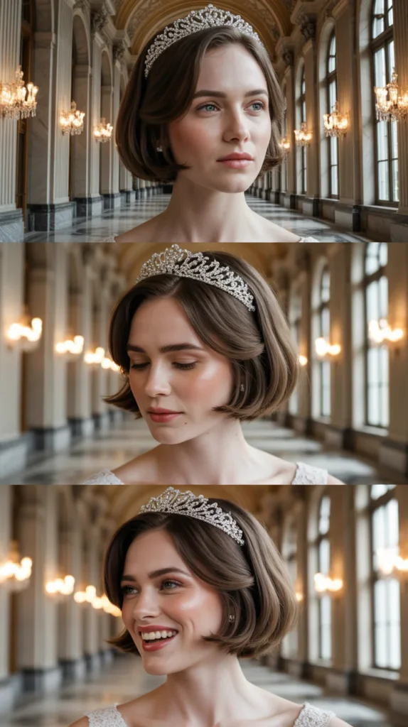 Short Hair with Tiara