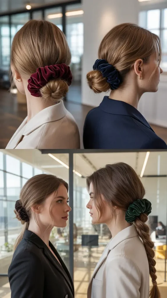 Velvet Scrunchie Updo
