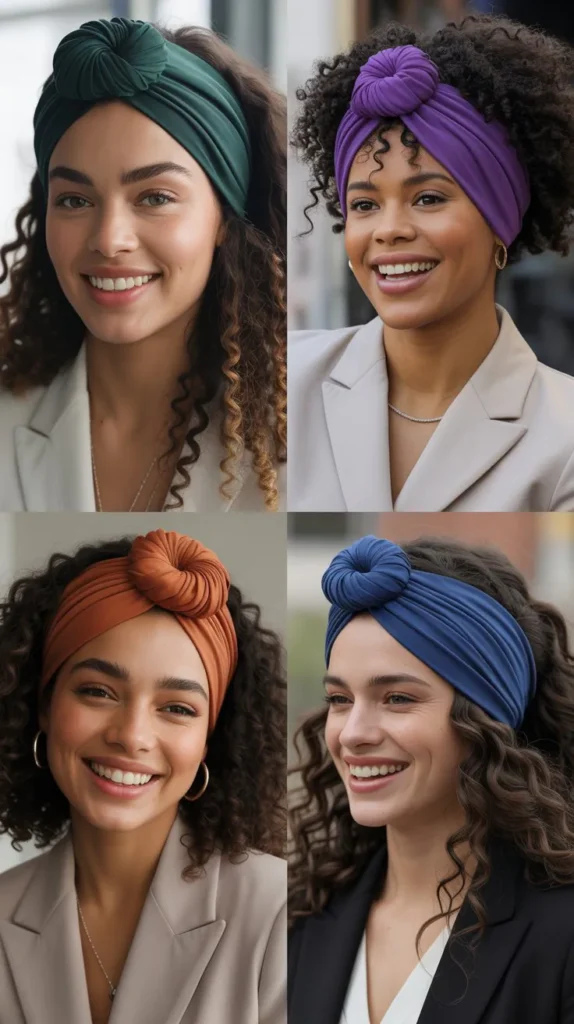 32. Puffy Headband With Textured Curls