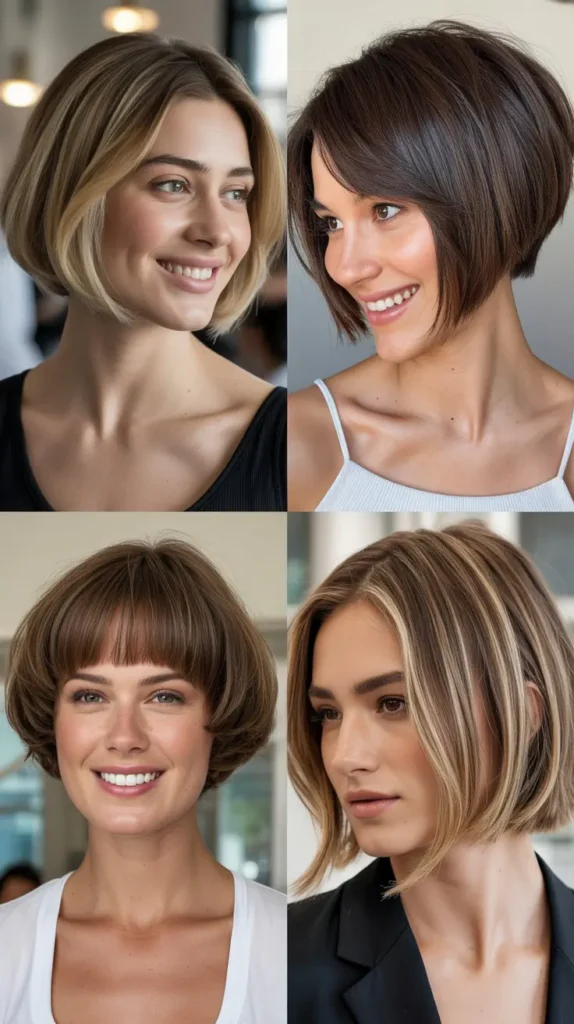 Best Face Shapes for Stacked Bob Wedges