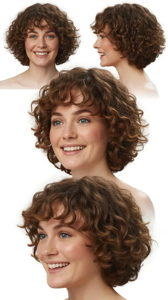 Curly Long Wedge Bob