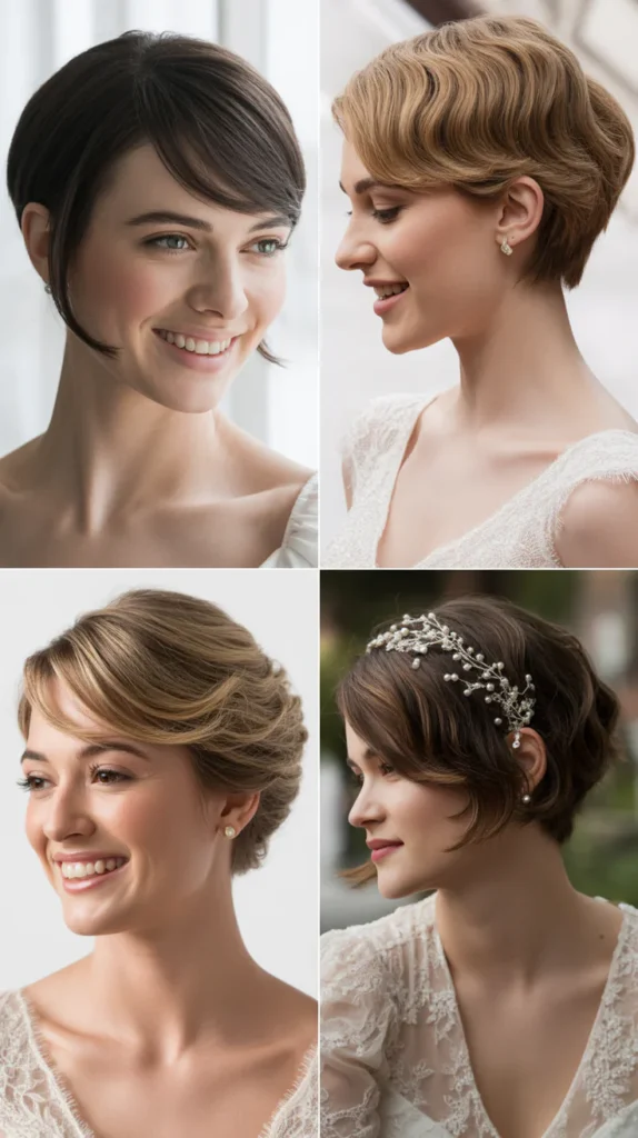 Side-Swept Bangs with Short Cut