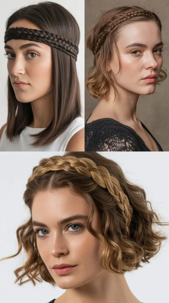 11. Braided Headband Bob