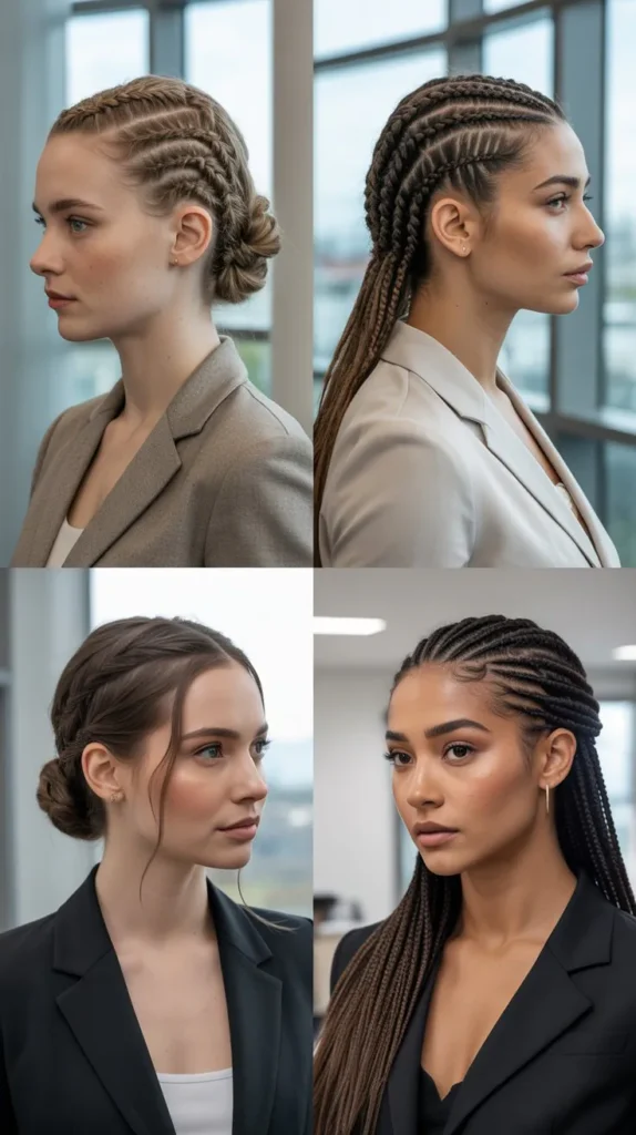 Volumizing Cornrow-Inspired Style
