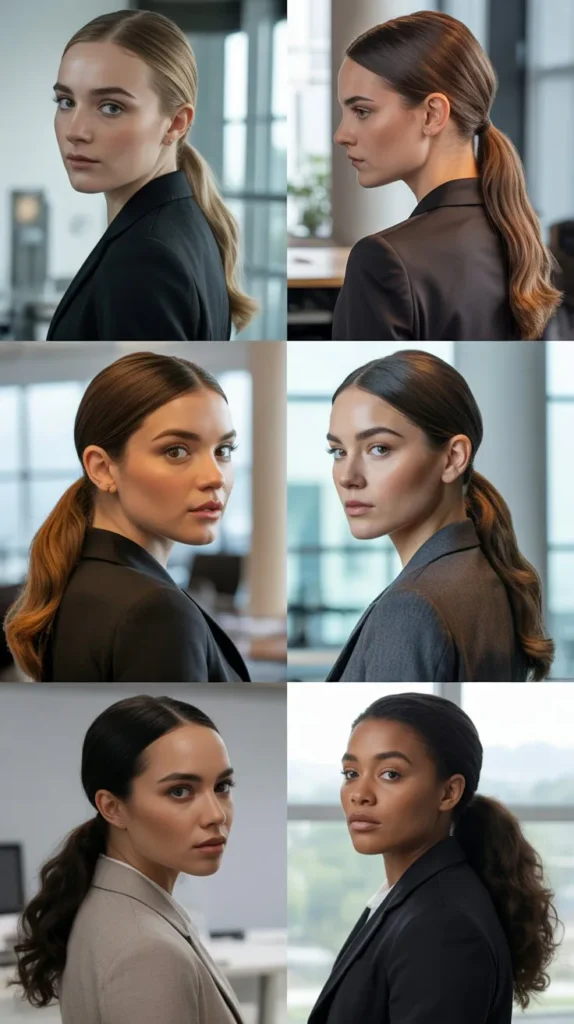 Sleek Slicked-Back Ponytail