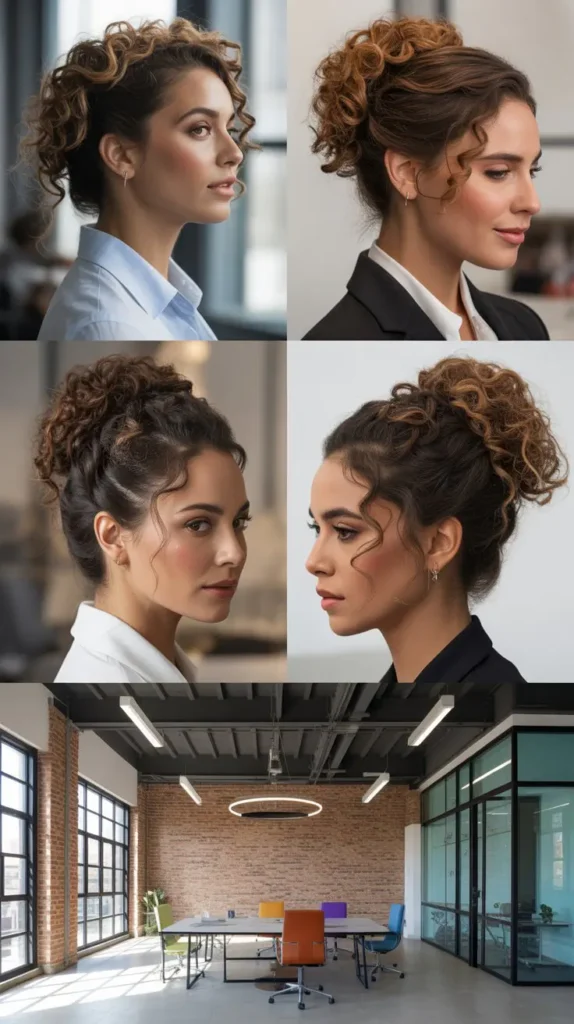 Knotted Updo with Curly Texture