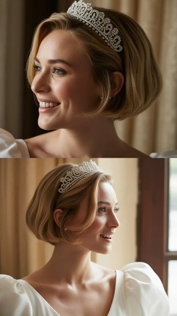  Short Hair with Tiara