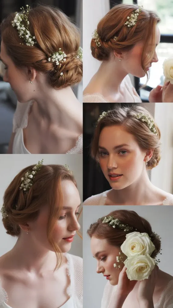 Half-Up Twisted Short Hair