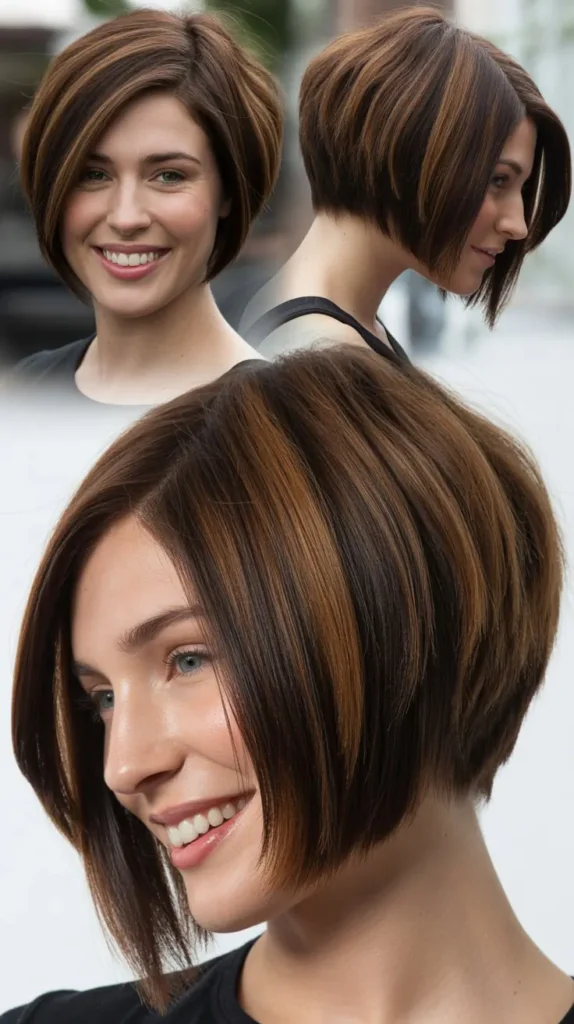 Asymmetrical Stacked Bob for Bold Impact
