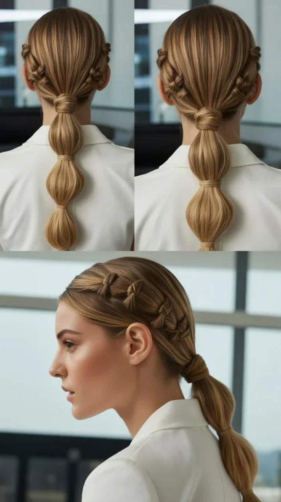 The Low Bubble Ponytail