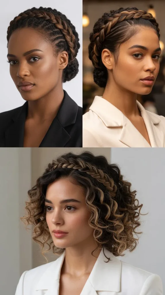 24. Curly Halo Braid