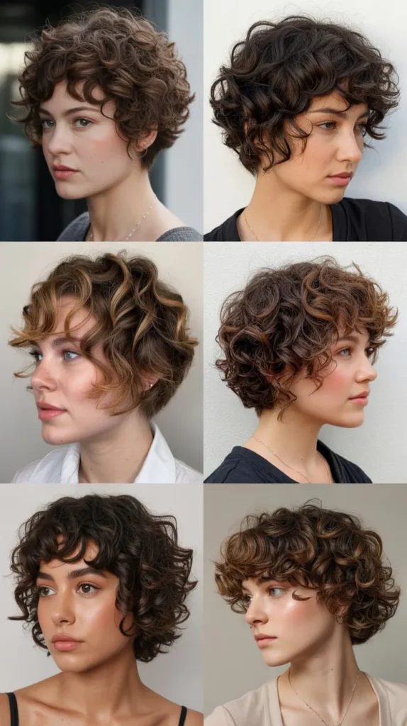 Asymmetrical Curly Wedge