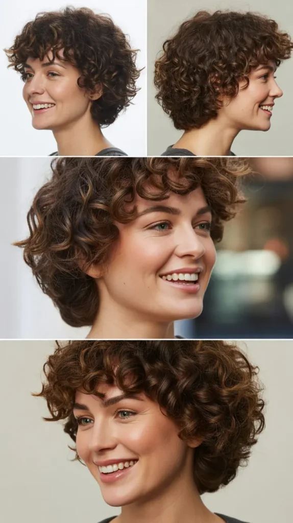 Curly Wedge Cut