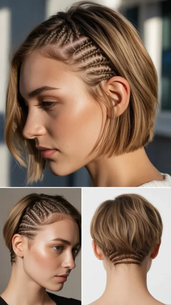 Short Hair with Mini Braids