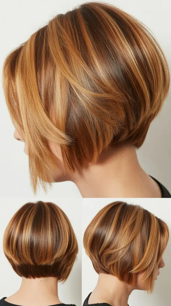Layered Back View Wedge Bob