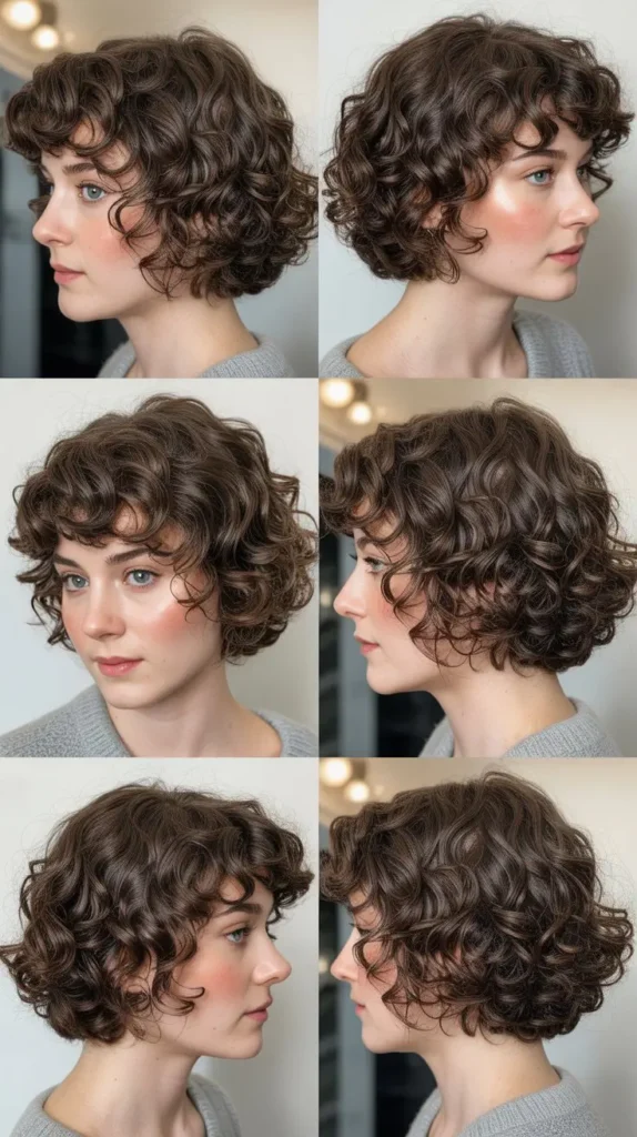 Classic Curly French Bob