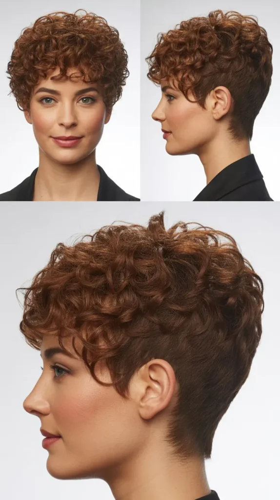 Short Curly Wedge with Volume