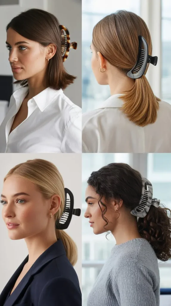 30. The Casual Claw Clip Ponytail