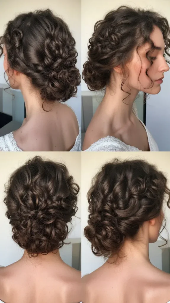 20. Curly Knot Bridal Updo