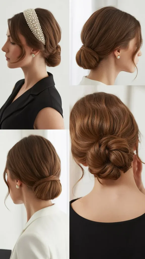 11. French Twist With Headband Accent