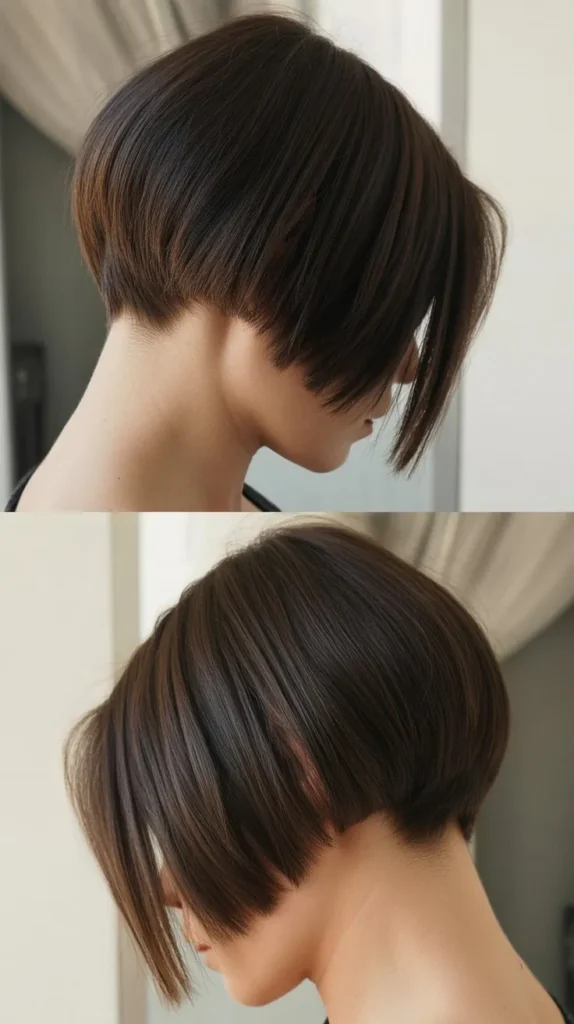Inverted Back View Wedge Bob