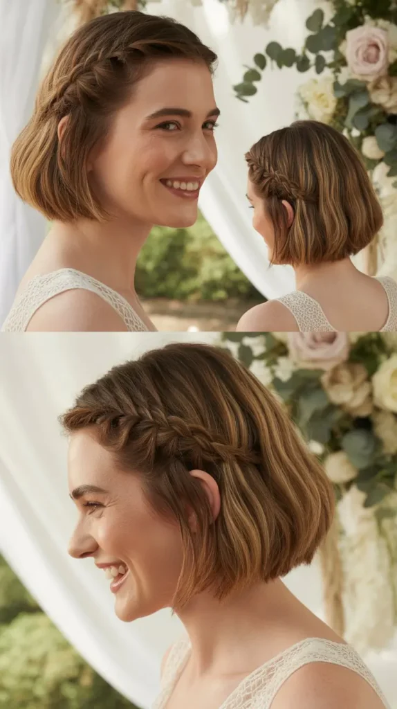 Bob with Delicate Braided Accent