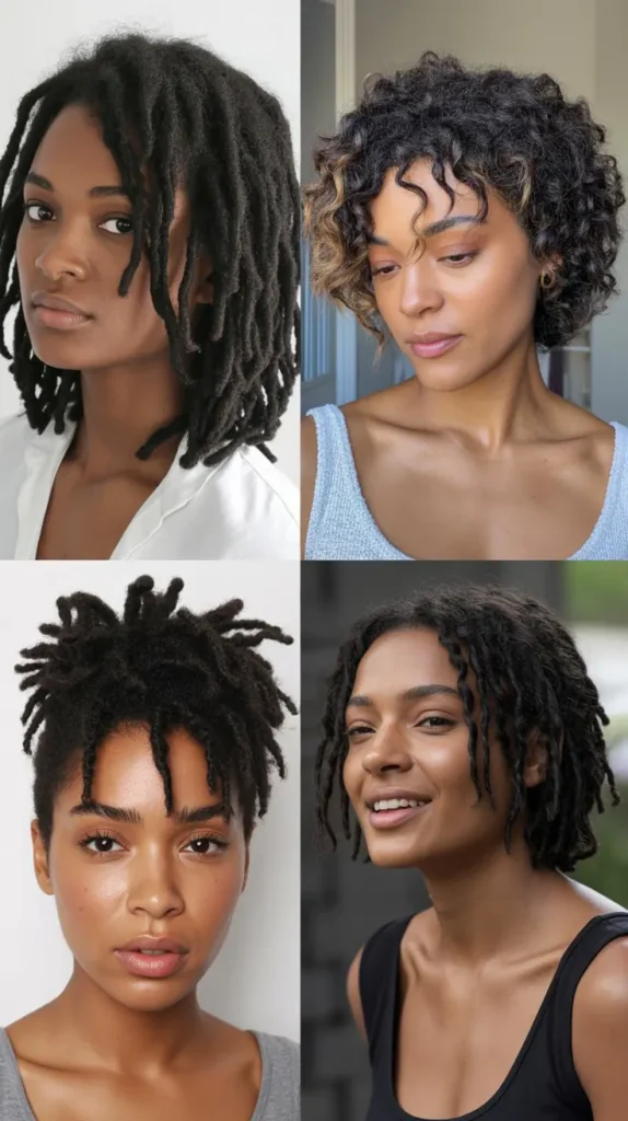 Messy Short Loc Style