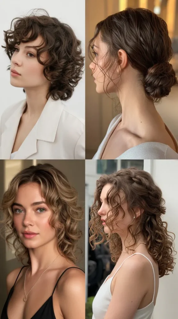 Side Parted Curls