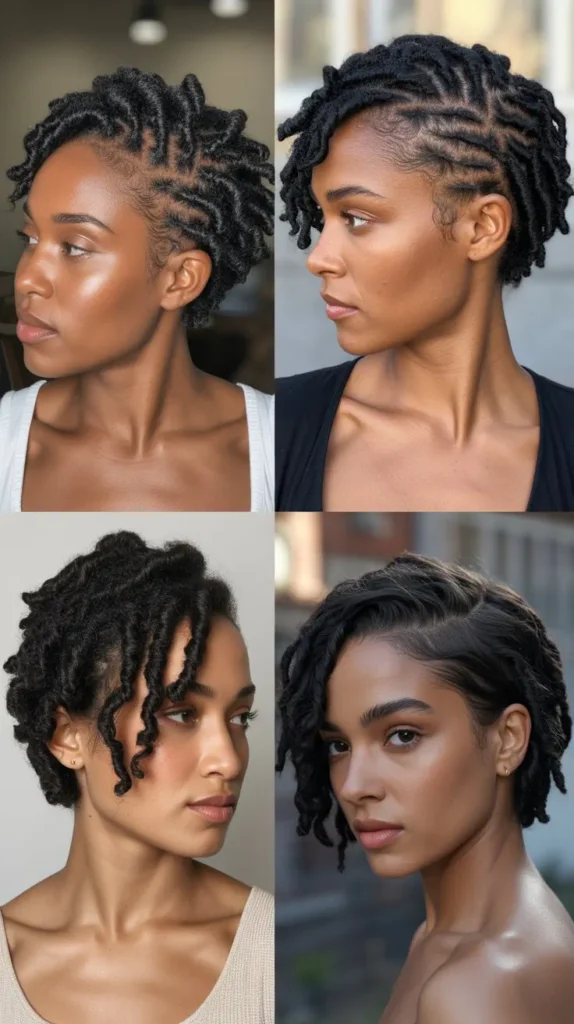  Side-Swept Short Locs