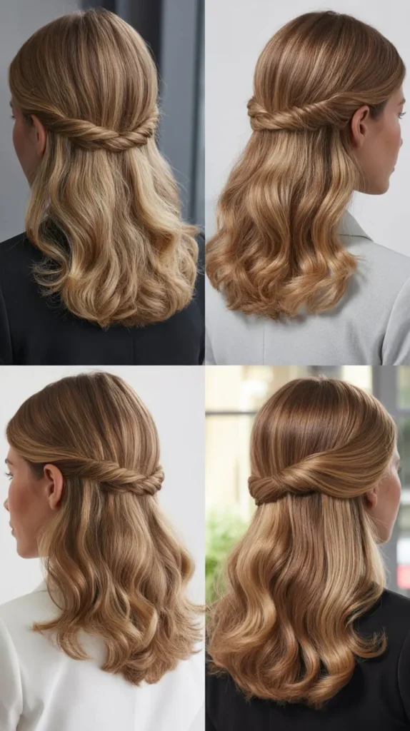 Textured Half-Up Half-Down