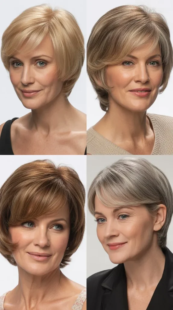  Wedge with Side-Swept Bangs