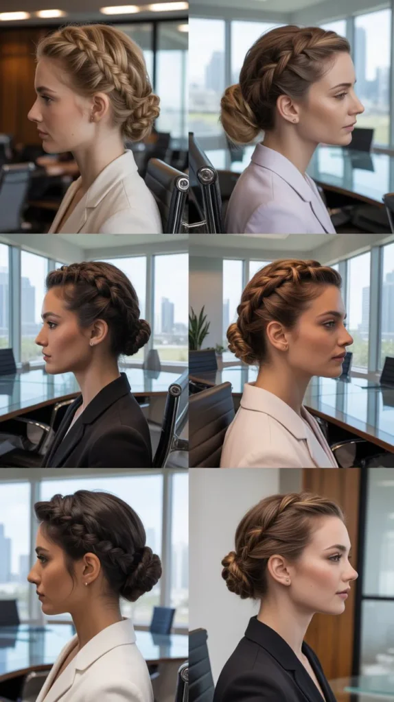 Braided Updo with Crown Poof
