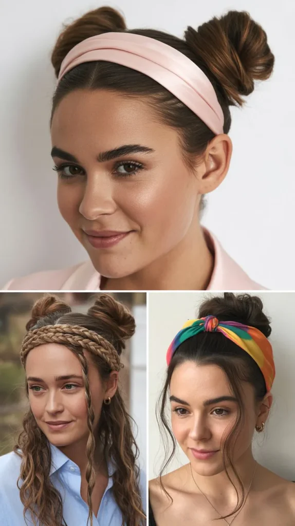 28. Space Buns With Matching Headband