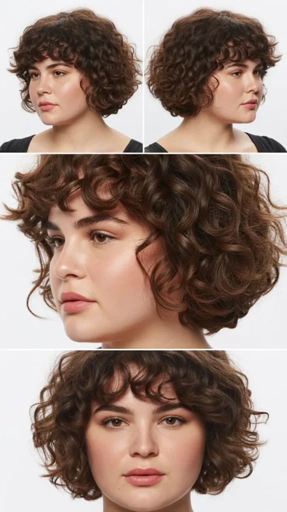 Messy Curly French Bob