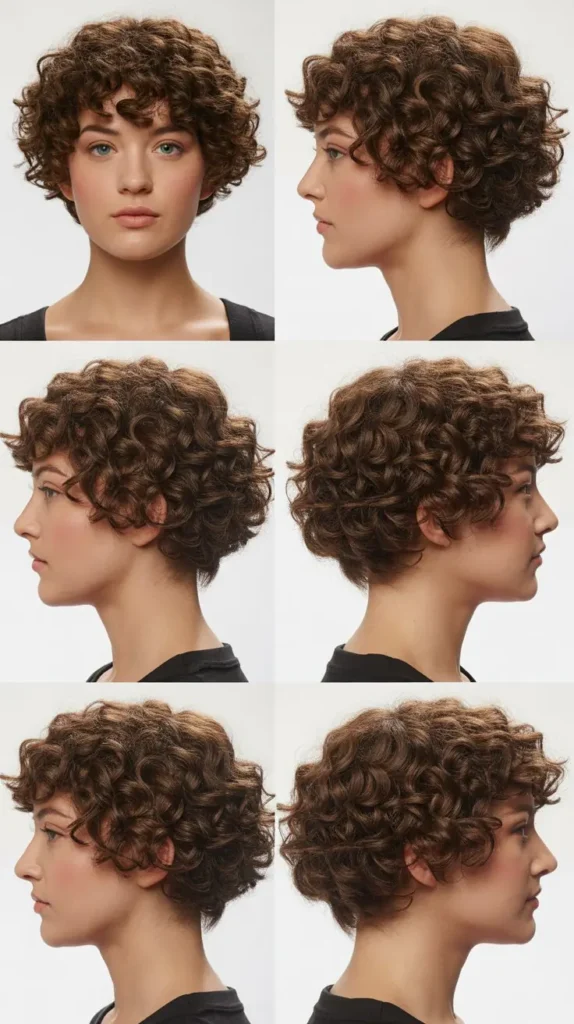 . Asymmetrical Curly Wedge