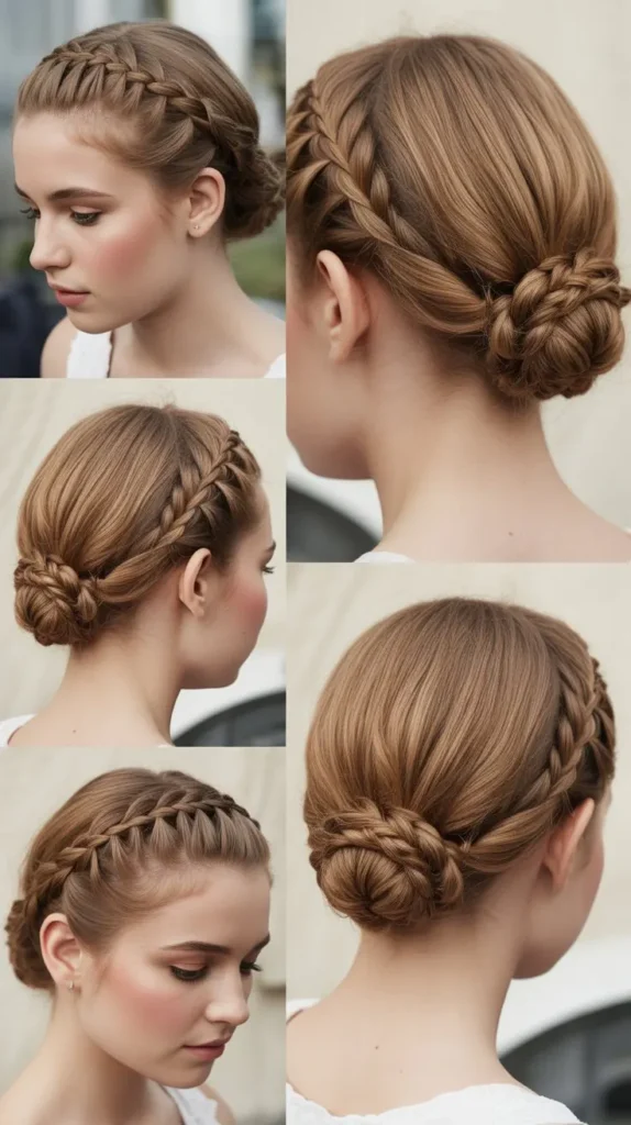 29. Mini Braided Bun Style