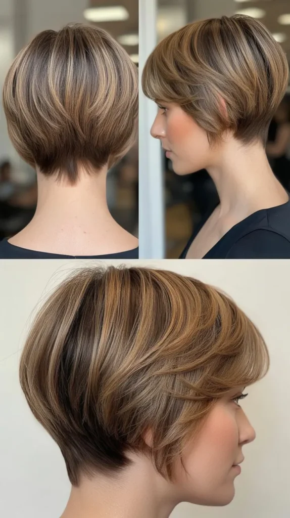  Short Stacked Bob for Fine Hair