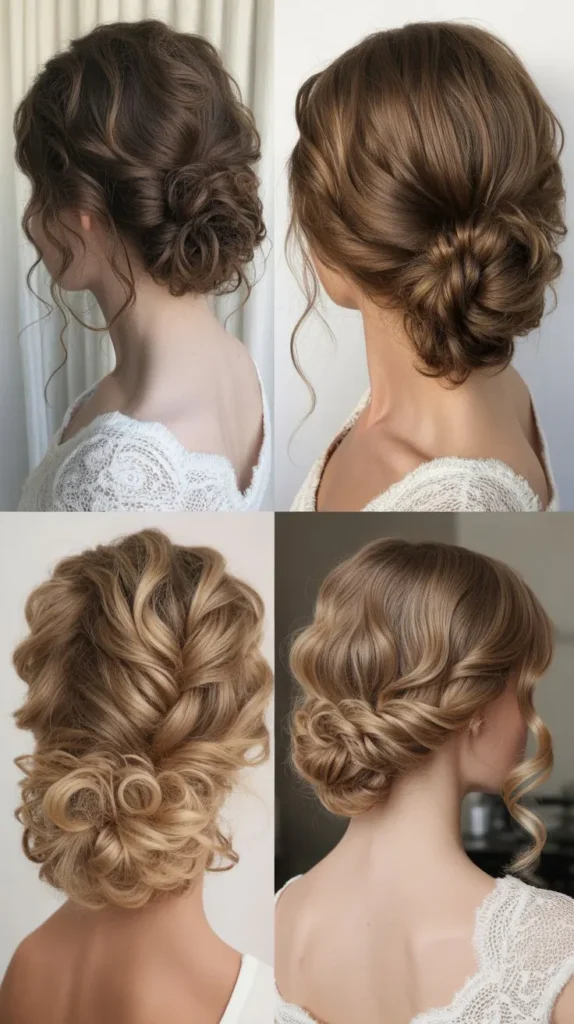 Twisted Curly Bridal Updo
