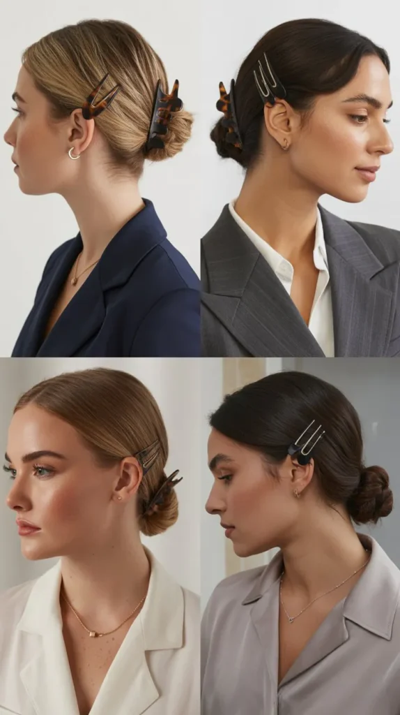 12. The Pinched Back Half Updo