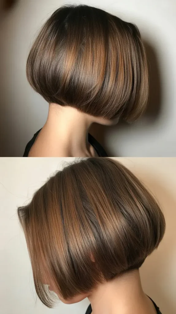  Sleek Back View Bob with Layered Back