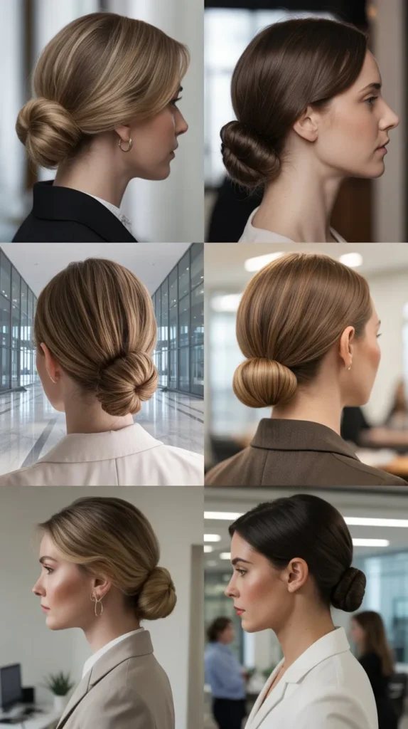  Low Chignon with Volume