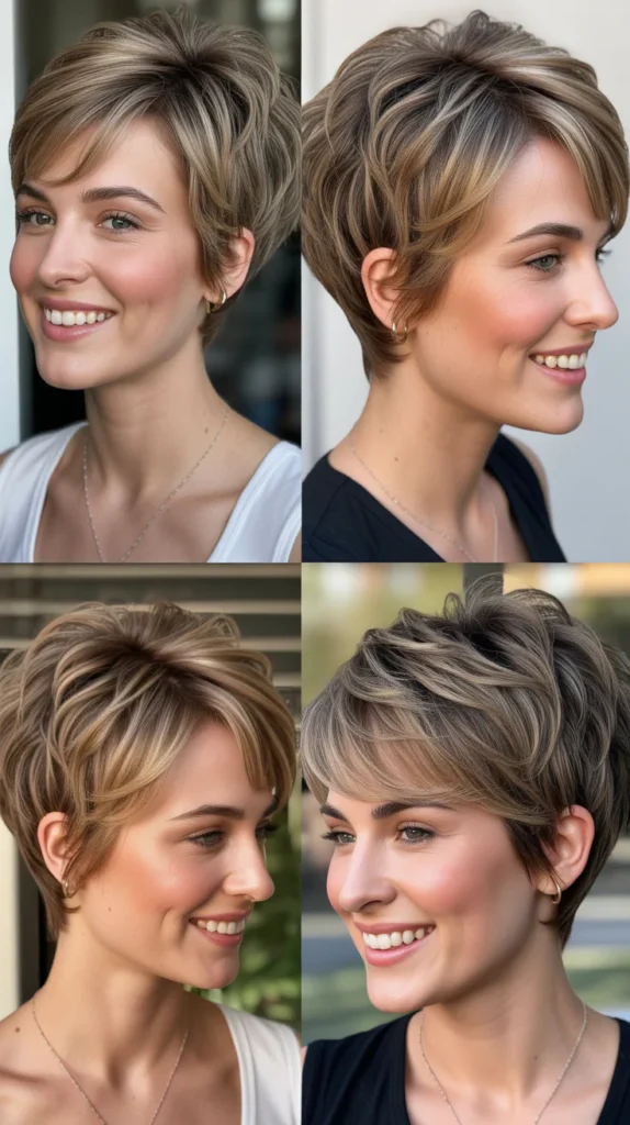 Pixie Wedge with Feathered Layers