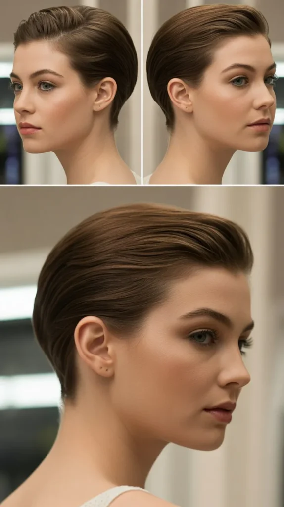  Short Hair Slicked Back Style