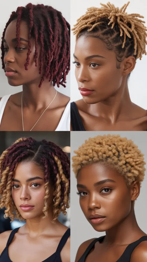  Dyed Short Locs