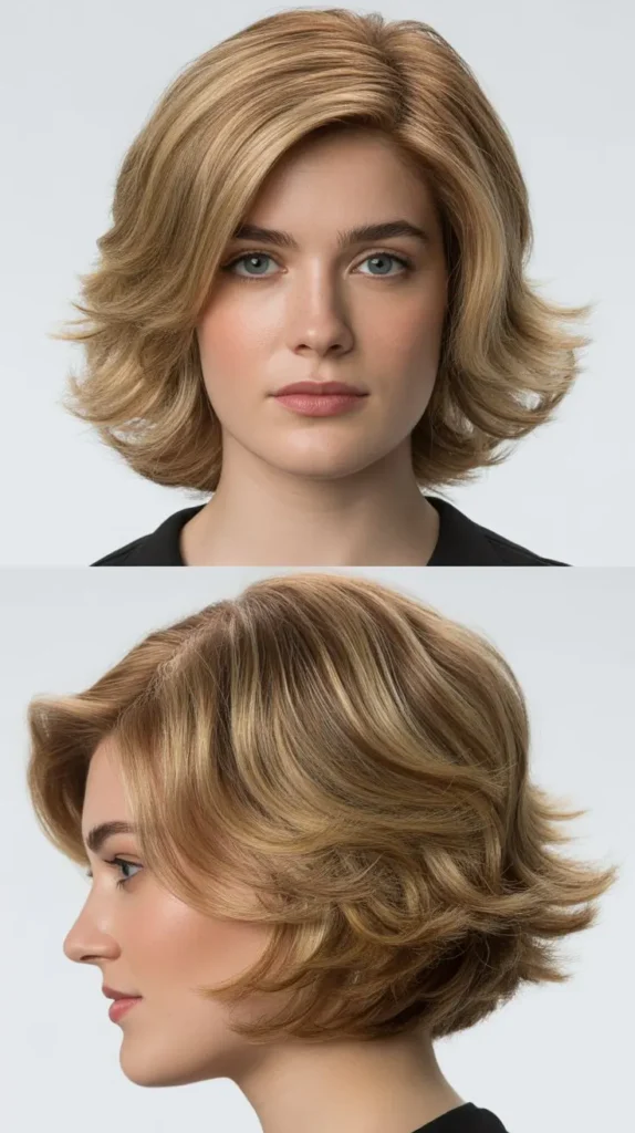  Layered Bob with Volume at Crown