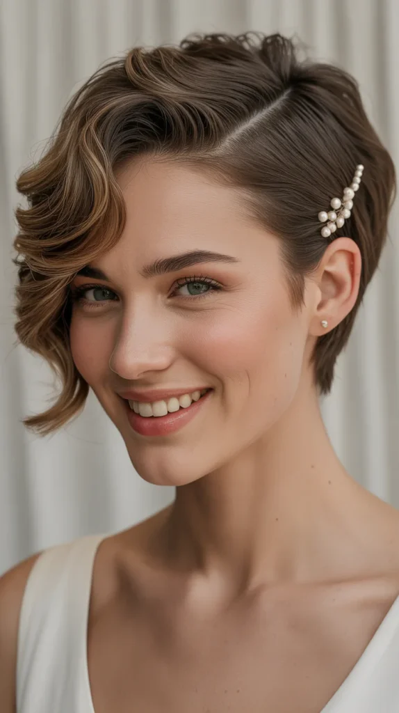 Pixie with Deep Side Part