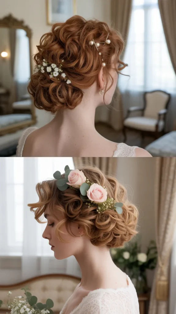 Curly Updo for Short Hair