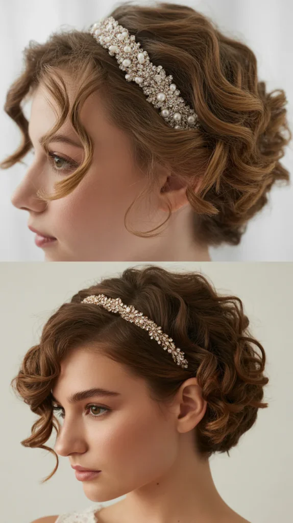 Curly Short Hair with Headband