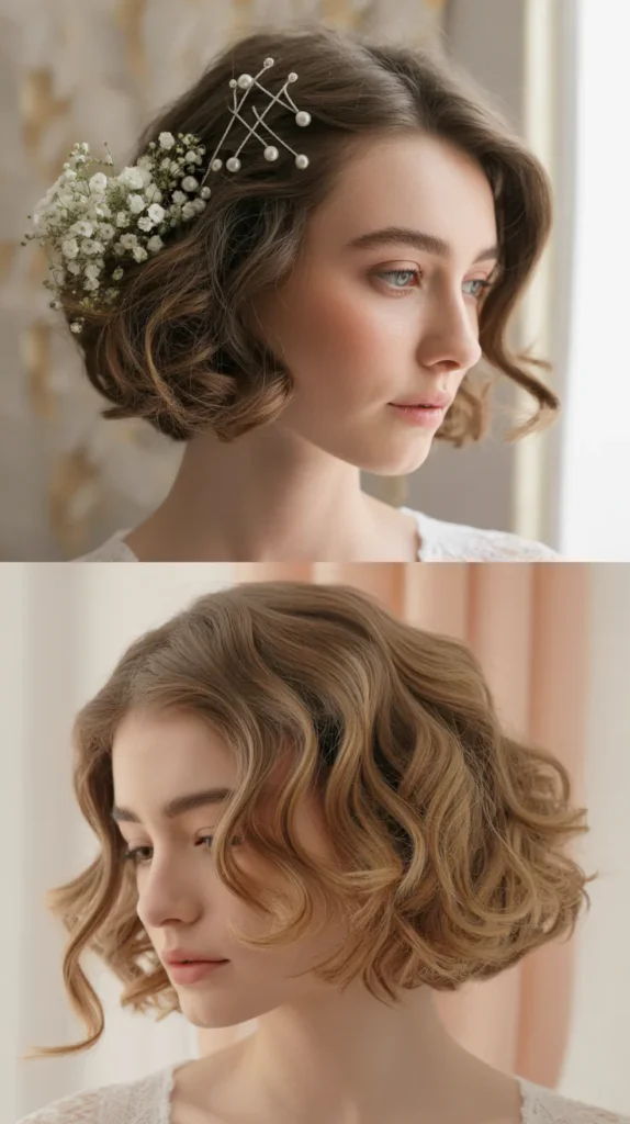 Tousled Bob with Soft Curls