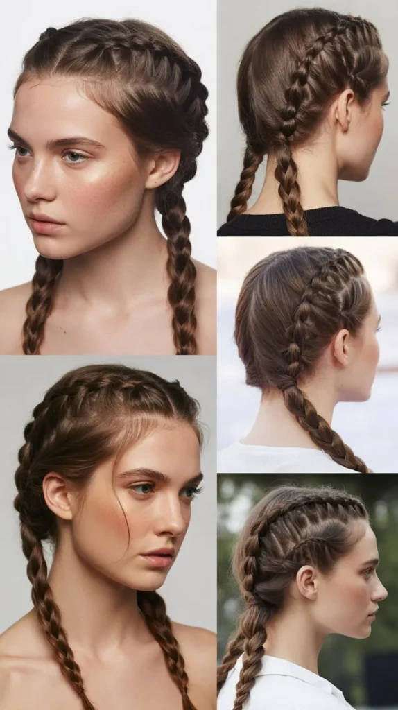  Side Part Braided Twist Style